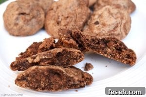 Nutella Cookies are thick and chewy cookies with Nutella baked into the batter and extra Nutella swirled throughout.