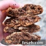 Nutella Cookies are thick and chewy cookies with Nutella baked into the batter and extra Nutella swirled throughout.