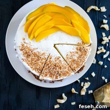coconut-mango Ice cream pie