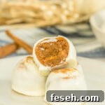 Pumpkin cake balls on a plate.