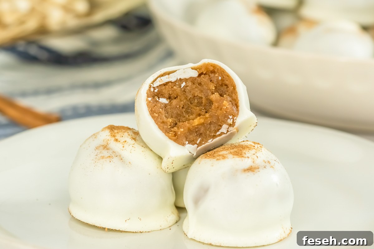 Pumpkin cake pop balls on a white plate.
