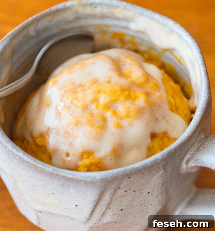 Pumpkin Cake In A Mug