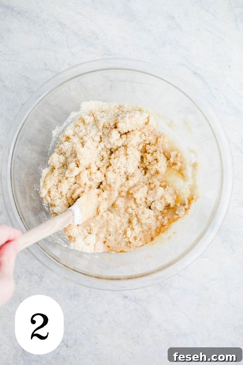 Almond flour cookie dough in mixing bowl.