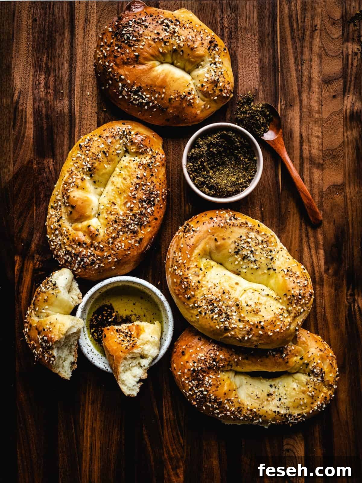 homemade Jerusalem everything bagels