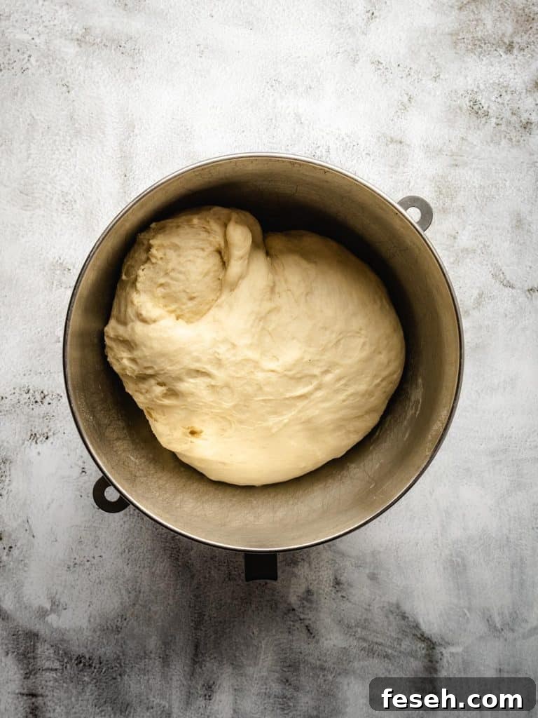 proofed dough for homemade Jerusalem Bagels