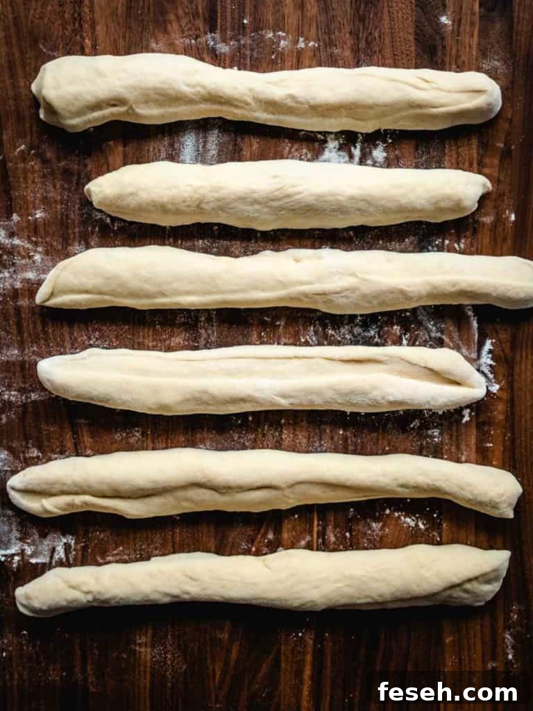 rolled ropes for homemade bagels