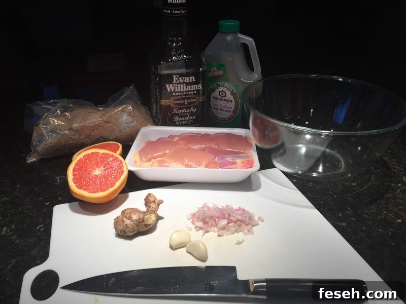 bourbon citrus chicken thighs