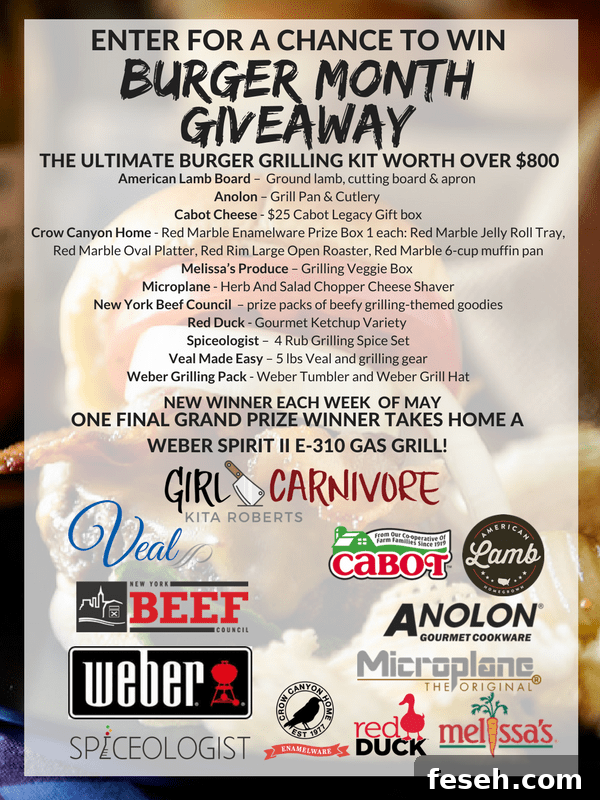 Burger Month giveaway banner