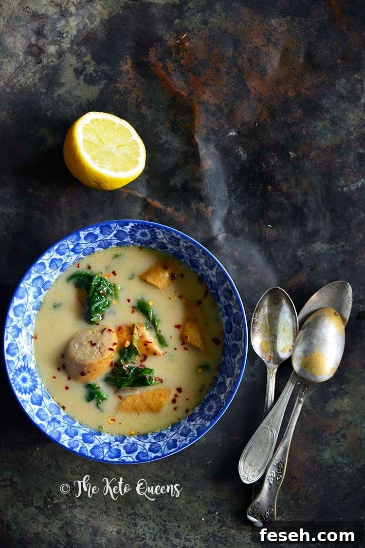 Sausage & Spinach Soup