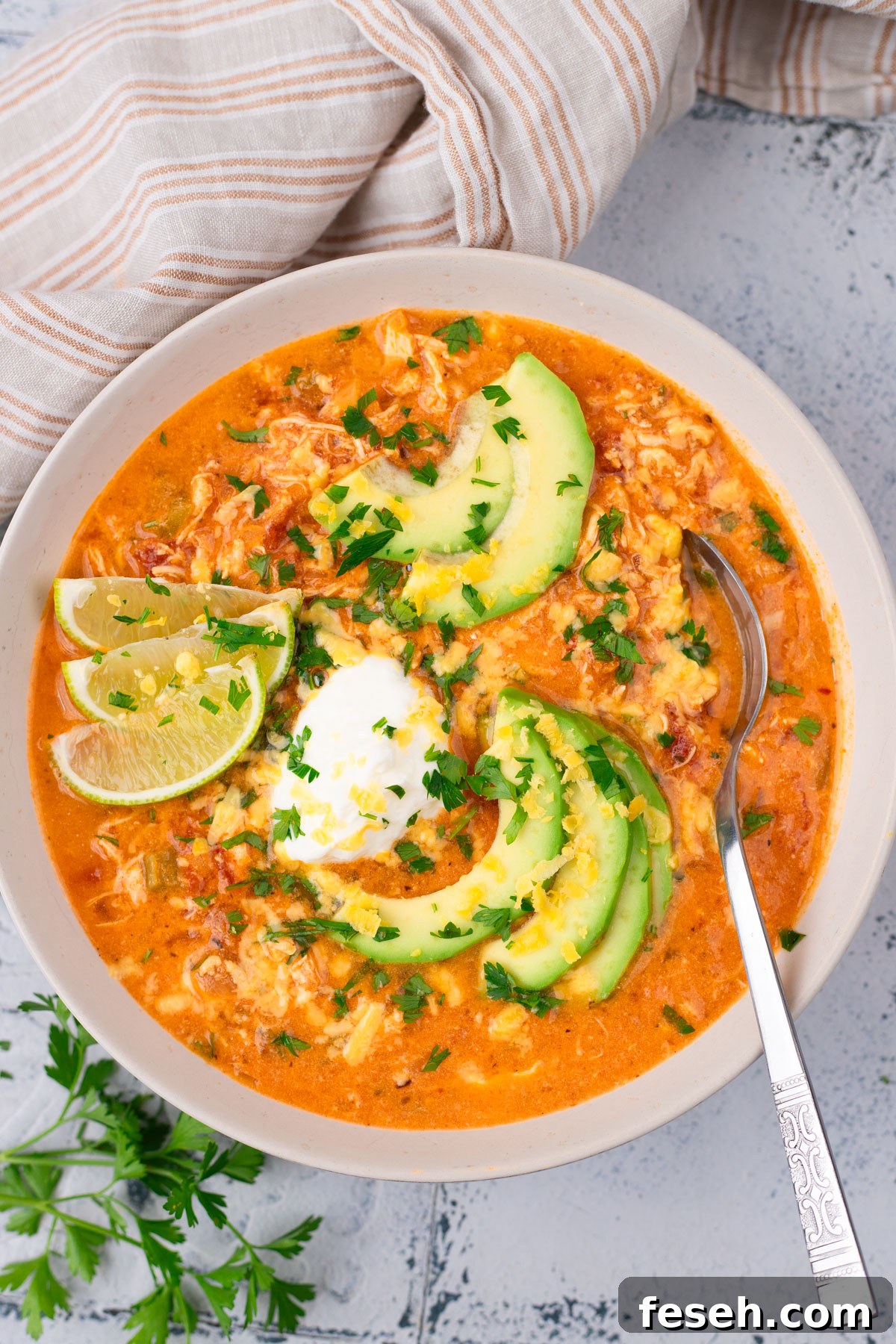low carb chicken fajita soup