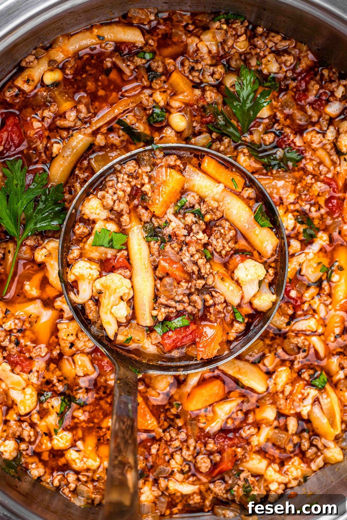 low carb hamburger soup