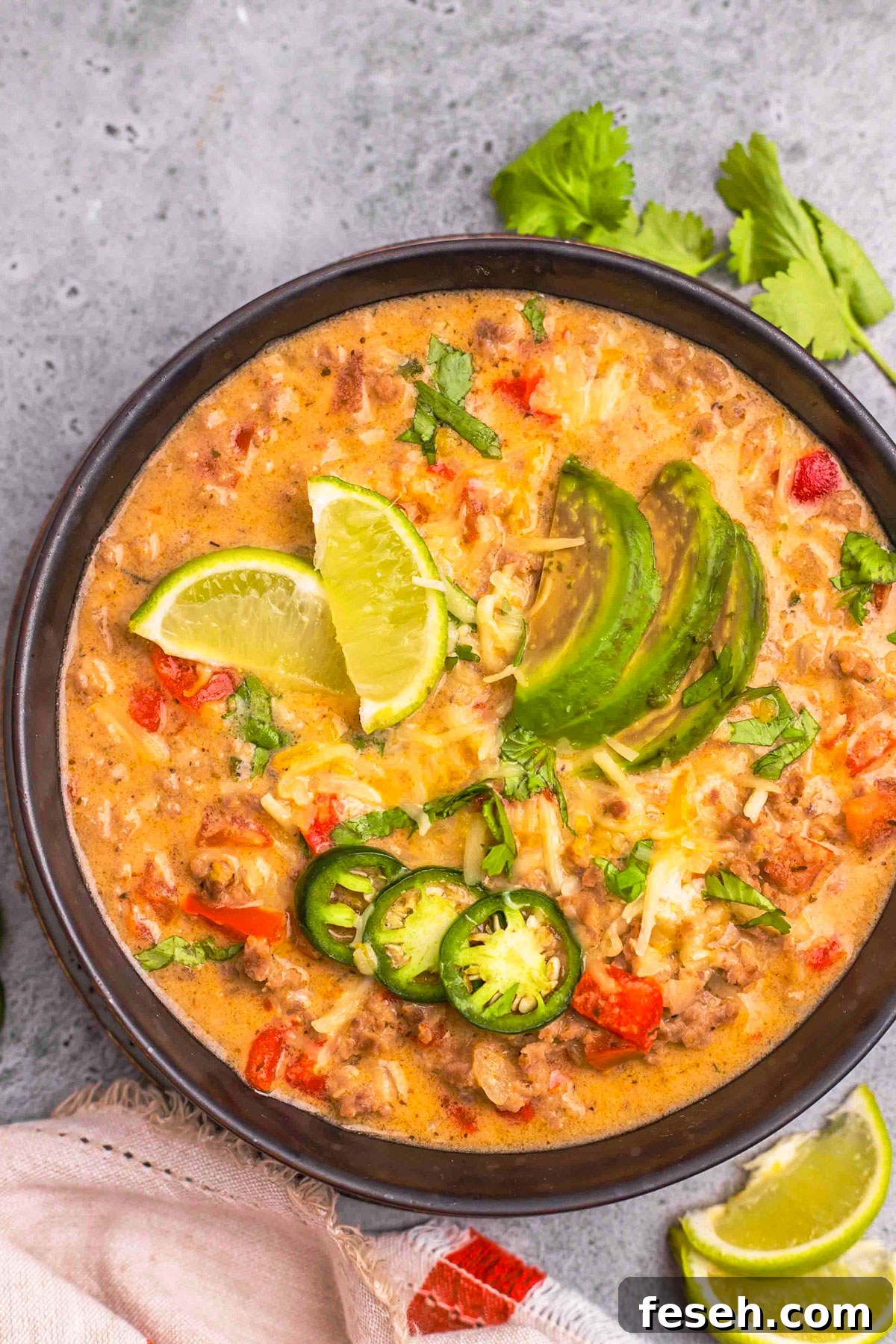 creamy taco soup