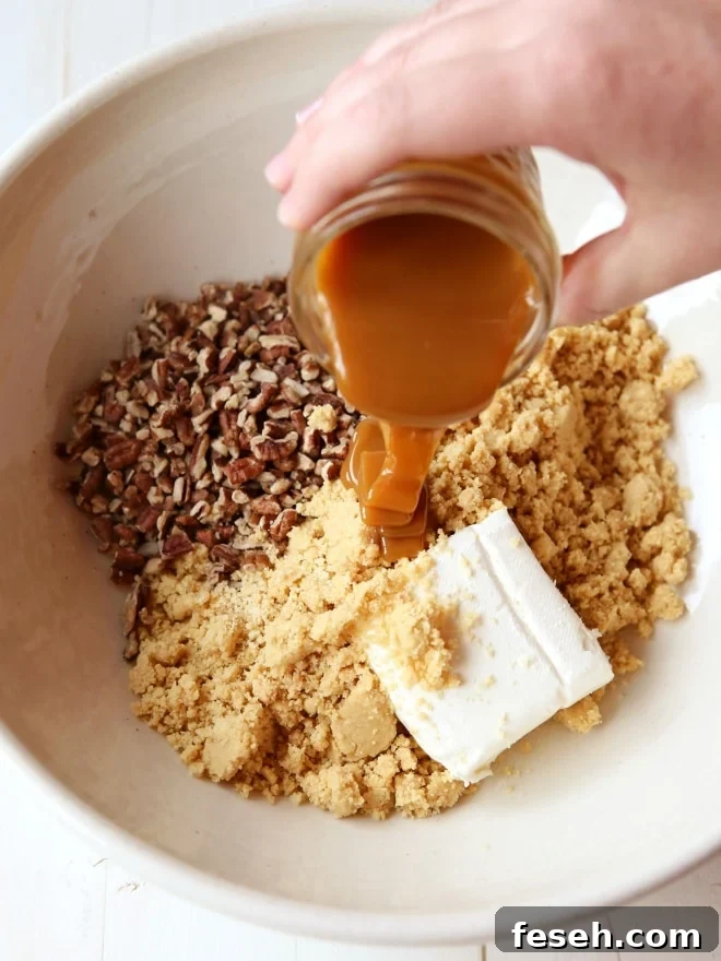 Turtle Cookie Truffles with pecans, caramel and chocolate | completelydelicious.com