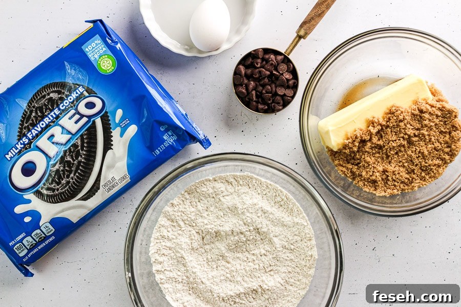 Close-up of Oreo chocolate chip cookie