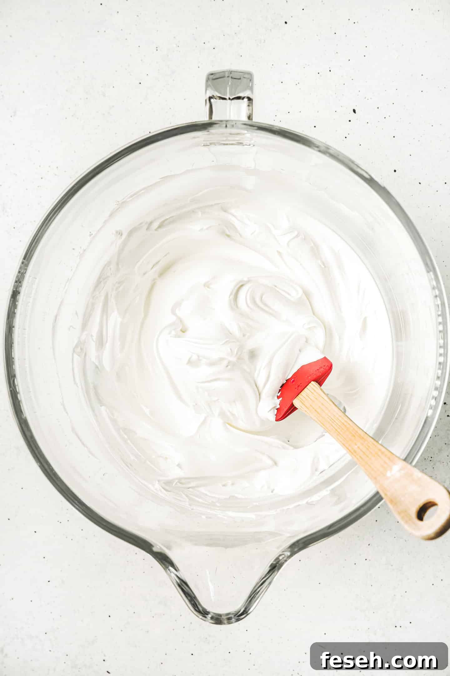 mixing bowl with swiss meringue
