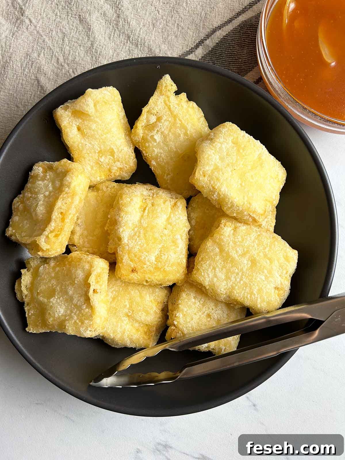 crispy tofu with sweet and sour sauce