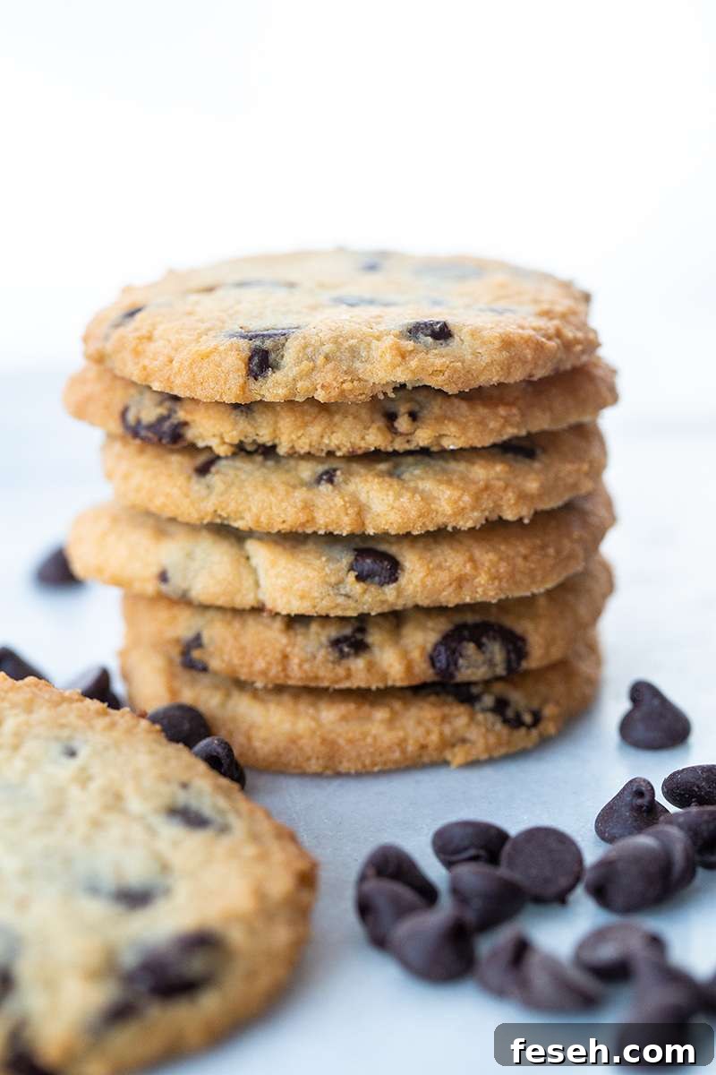 This is what your Low Carb Chocolate Chip Cookies will look like when finished.
