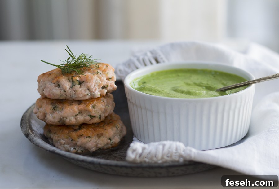 Salmon cakes plated