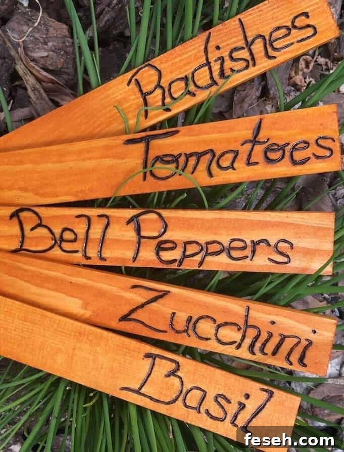 DIY plant markers.
