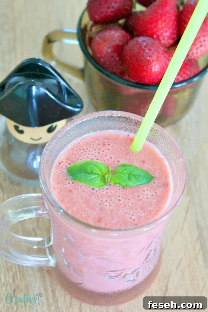 Strawberry basil smoothie is a refreshing and healthful treat that promises to invigorate your taste buds and energize your day!