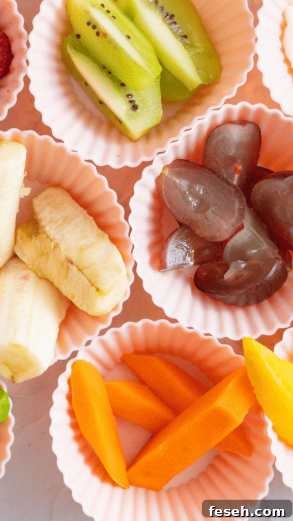 Small Portions of Food for Baby Led Weaning