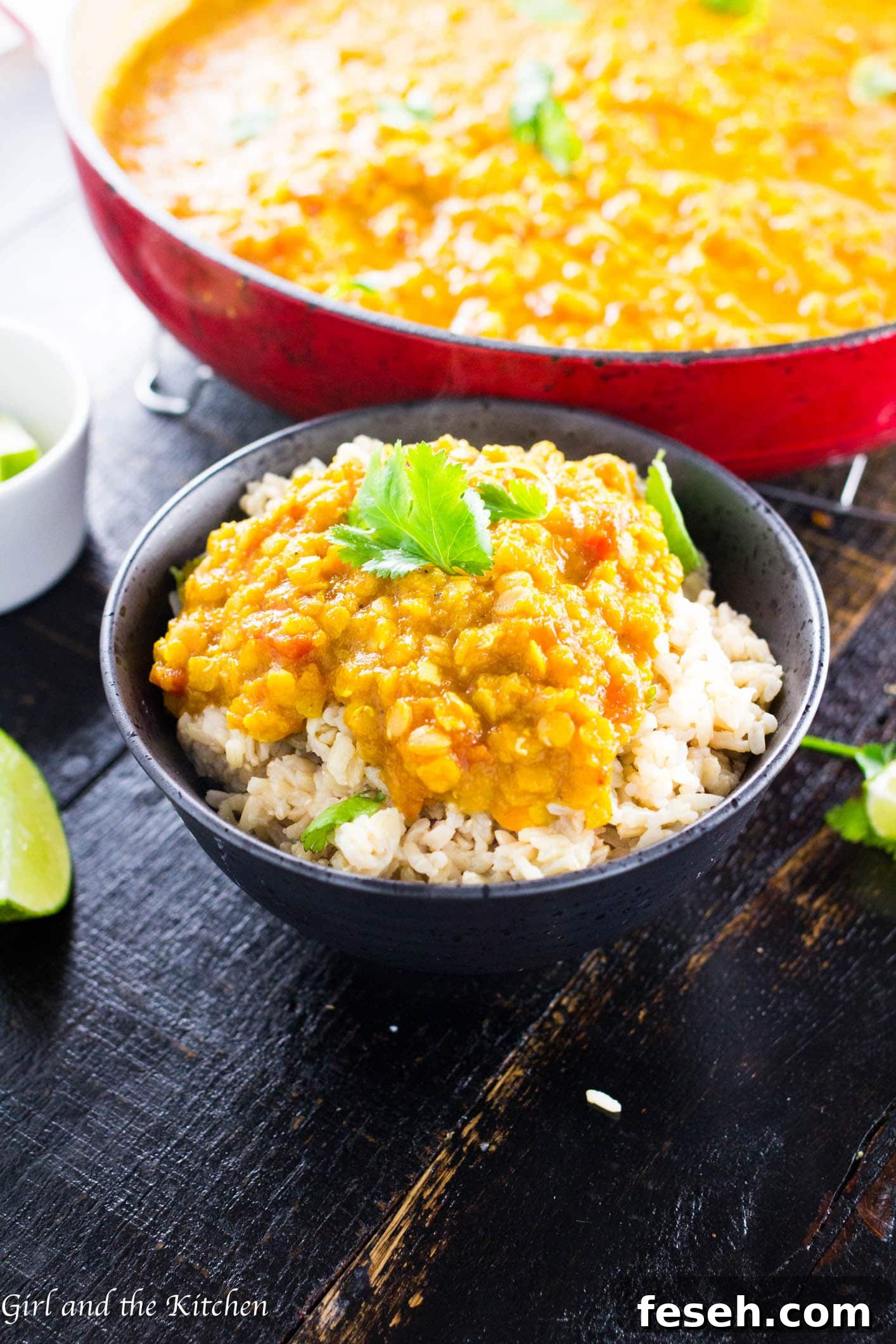 Yellow lentil dal and Basmati rice - Girl and the Kitchen