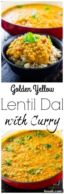Golden Yellow Lentil Dal with Curry
