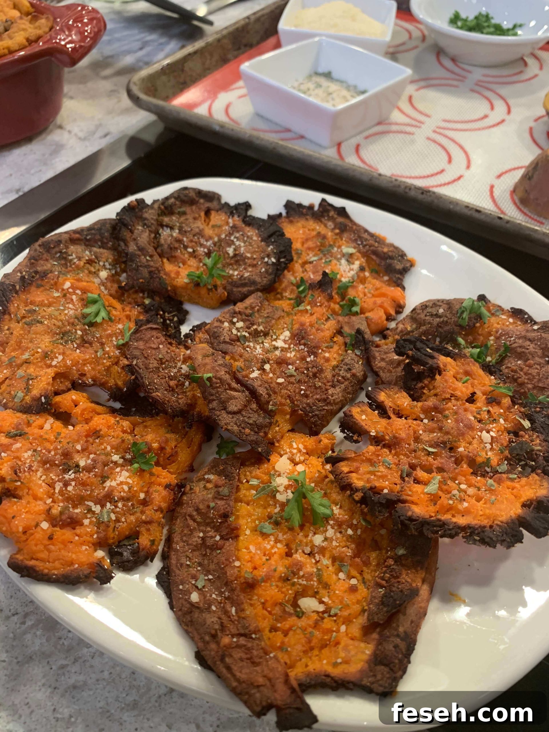 Thanksgiving Sweet Potatoes: Smashed Sweet Potatoes