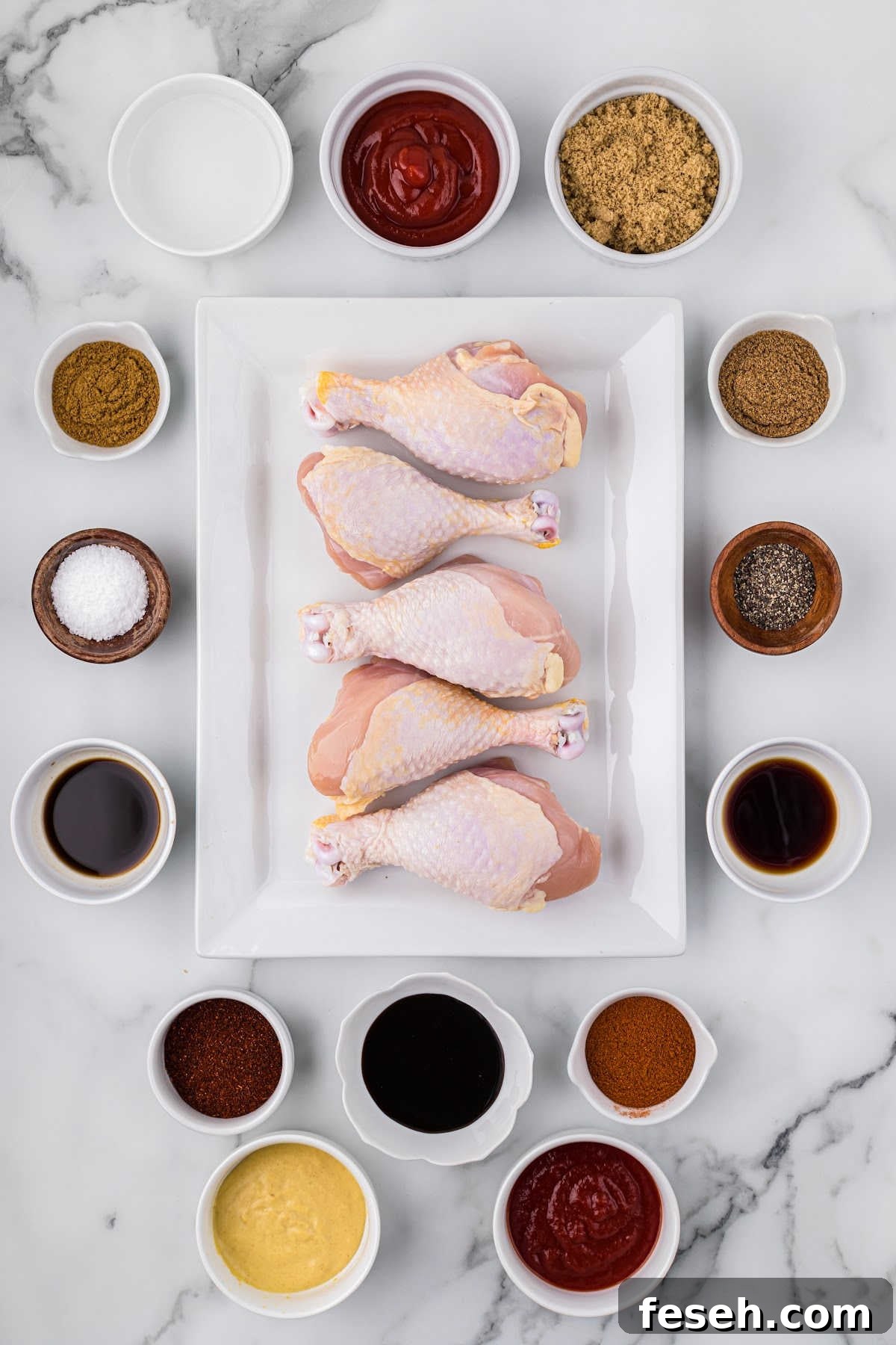 ingredients measured out on counter.
