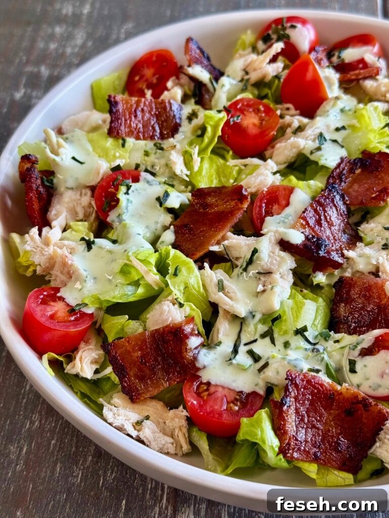 BLT Salad with Cottage Cheese Ranch