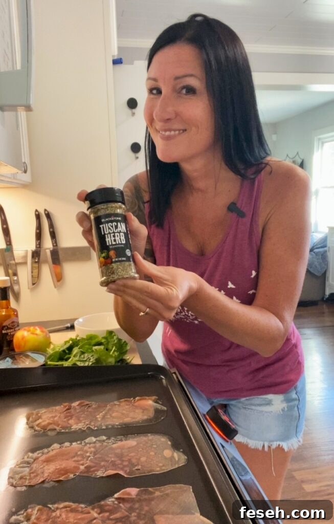 adding Tuscan herb seasoning