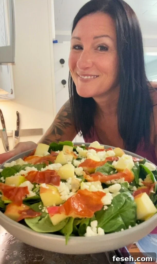 Apple Prosciutto Spinach Salads