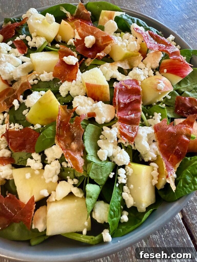 Apple Prosciutto Spinach Salads