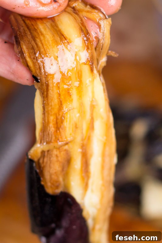 Charred BBQ aubergine