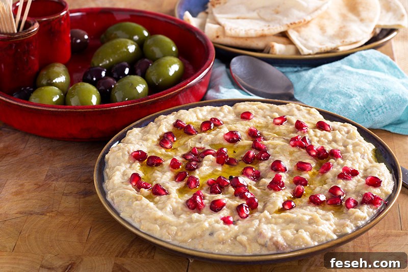 Baba ghanoush aubergine dip