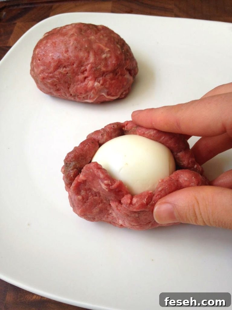 How to make a scotch egg burger