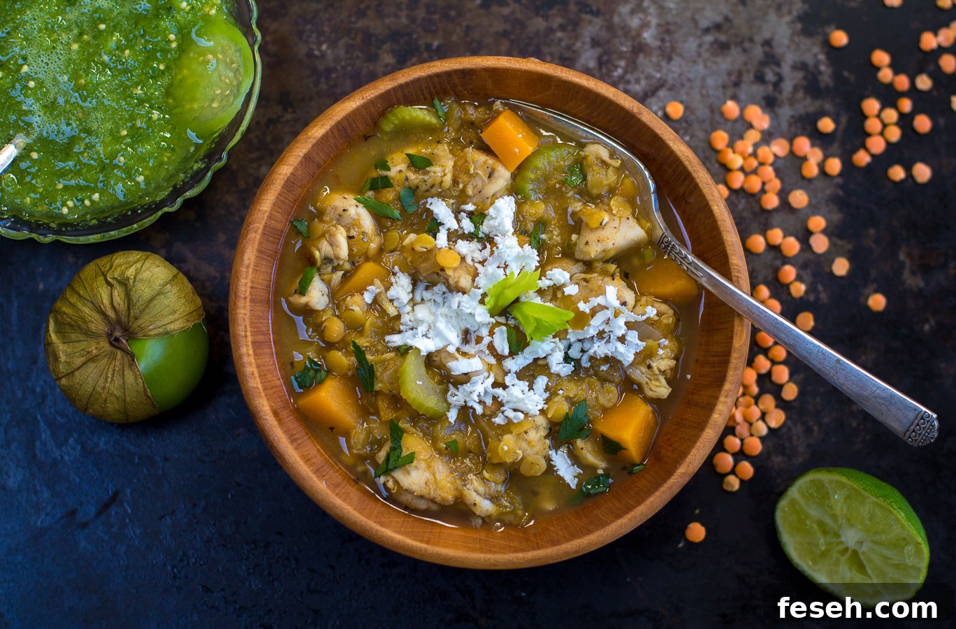 Chicken, Lentil & Butternut Squash Chili Recipe for Fall Nights 2 Large pot of white chicken chili