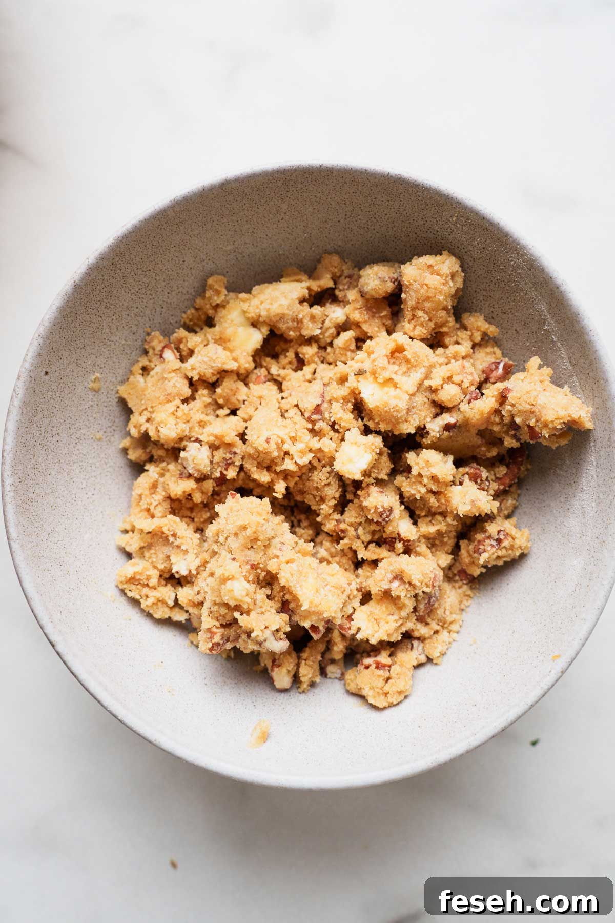 streusel topping mix in a bowl.