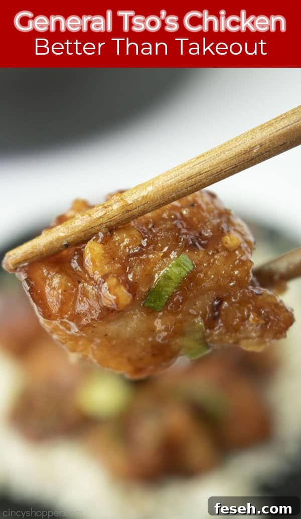 Short Pin General Tso's Chicken text Better than takeout.