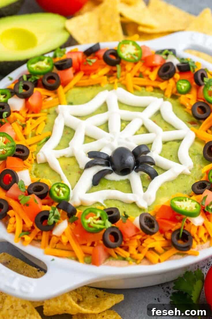 Image for Easy Layered Halloween Taco Dip
