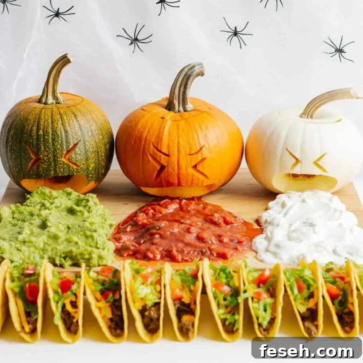 Image for Puking Pumpkin Halloween Taco Board