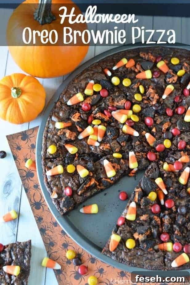 Image for Halloween Oreo Brownie Pizza