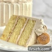 Moist vanilla reverse creaming method cake with cinnamon buttercream.