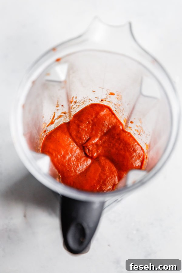 Dried Chile Mixture in Blender