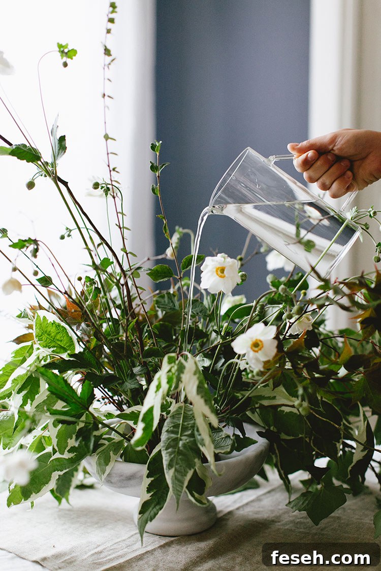 Ikebana Inspired Foraged Centerpiece from Jojotastic