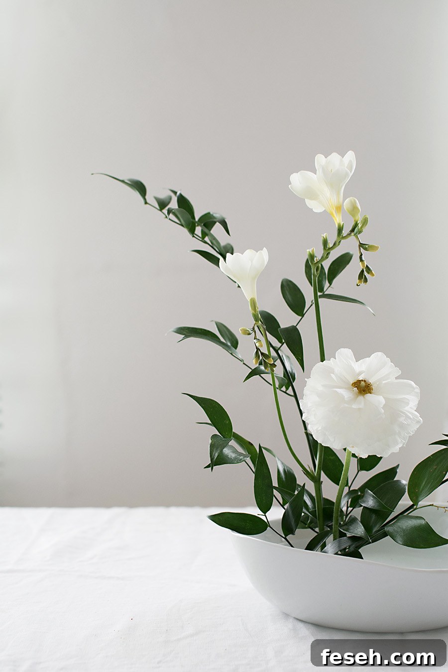 Basic Ikebana Flower Arrangement from Home Oh My