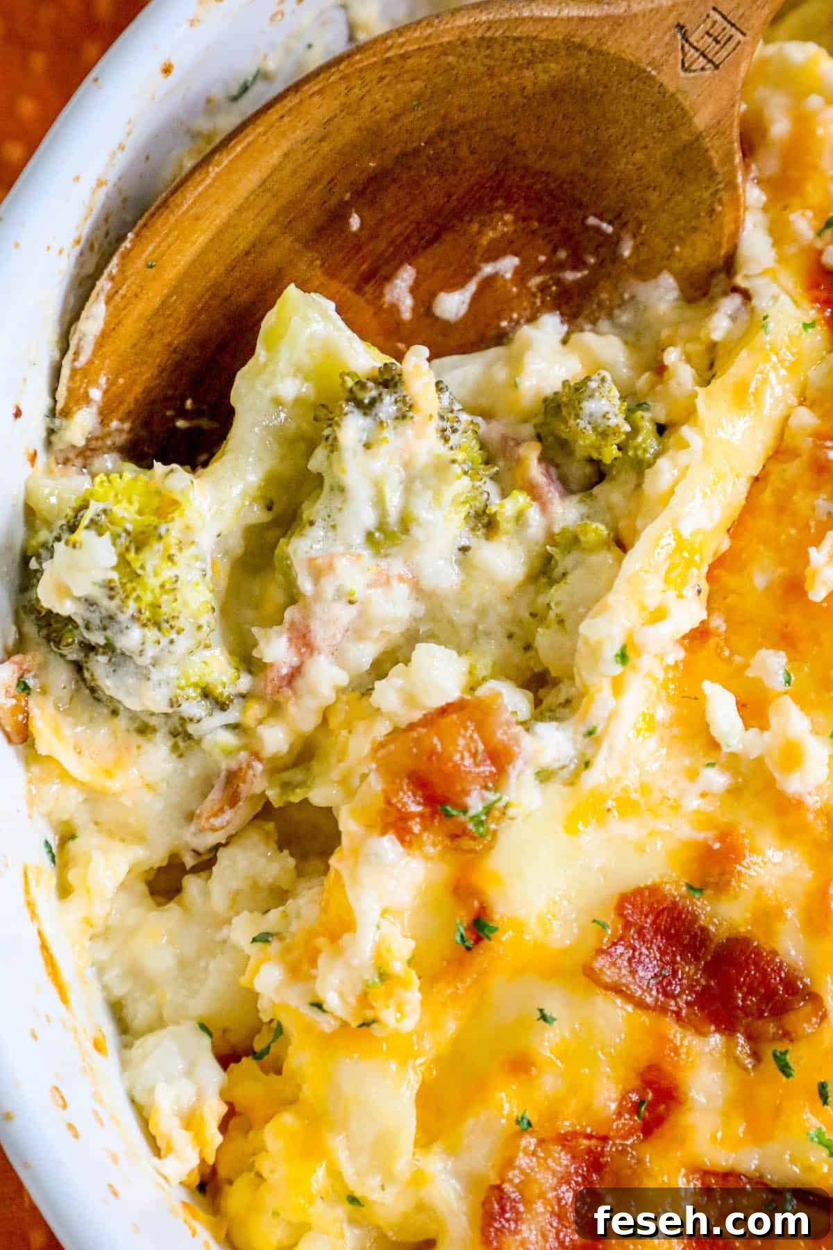 A bacon broccoli casserole.