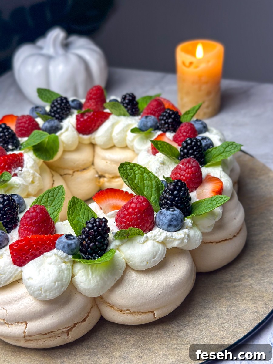 pavlova christmas wreath