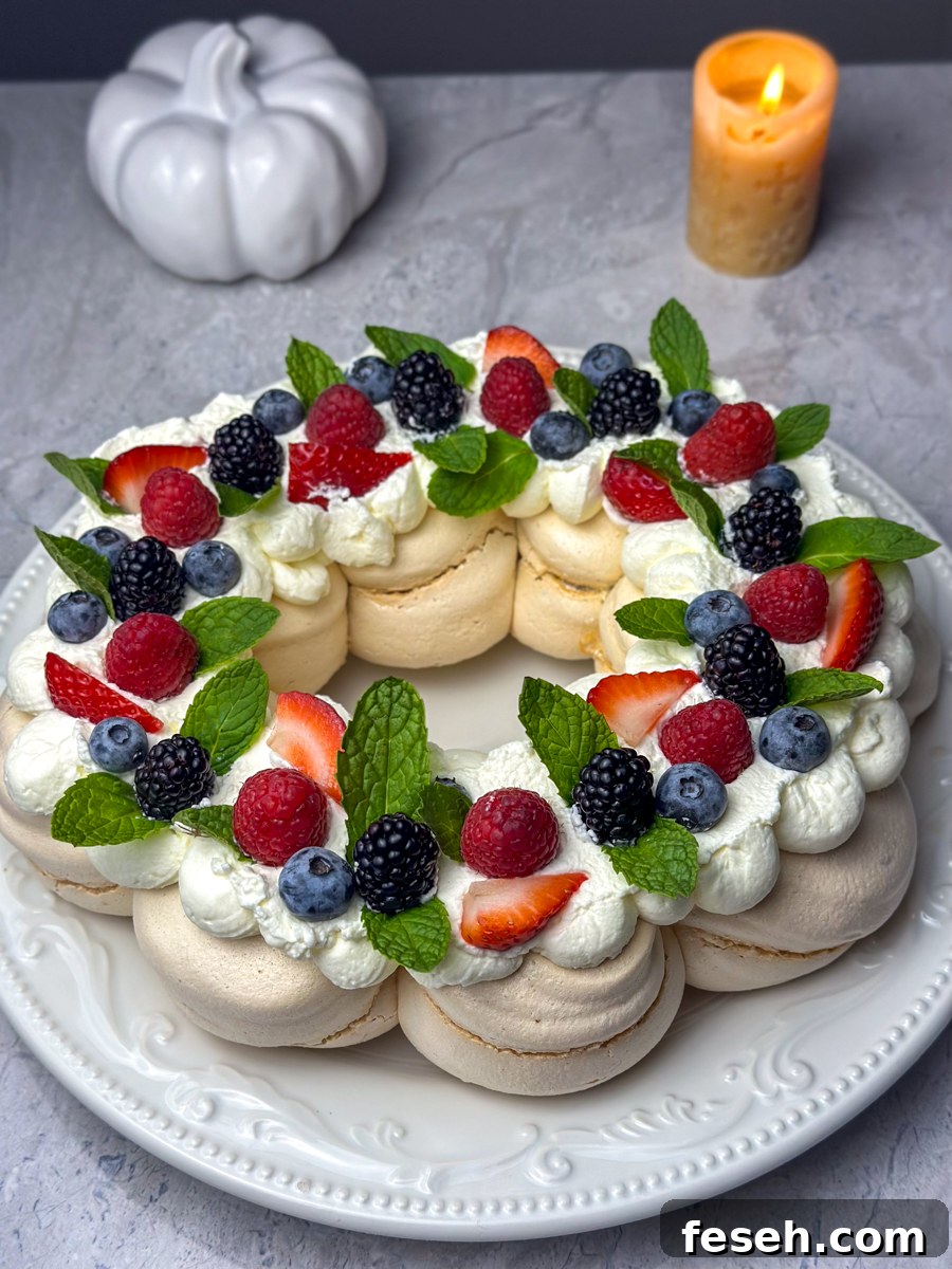 pavlova christmas wreath