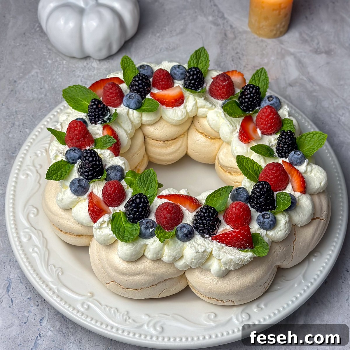 pavlova christmas wreath